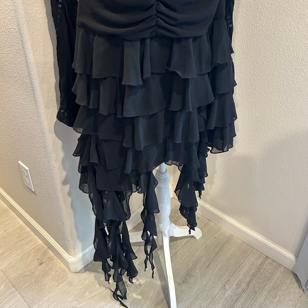 Cache Black Asymmetrical Halter Dress - Picture 7 of 9